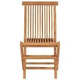 VIDAXL - vidaXL Chaises pliables de jardin lot de 8 Bois de teck solide - vignette