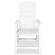 VIDAXL - vidaXL Chaises inclinables de jardin lot de 4 Plastique Blanc - vignette