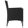 VIDAXL - vidaXL Chaises de jardin avec coussins lot de 4 Résine tressée Noir - vignette