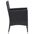 VIDAXL - vidaXL Chaises à manger de jardin lot de 4 Résine tressée Noir - vignette