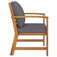 VIDAXL - vidaXL Chaises de jardin lot de 2 avec coussin gris foncé Bois acacia - vignette