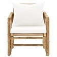 VIDAXL - vidaXL Chaises de jardin lot de 2 avec coussins et oreillers Bambou - vignette