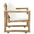 VIDAXL - vidaXL Chaises de jardin lot de 2 avec coussins et oreillers Bambou - vignette
