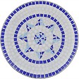 VIDAXL - vidaXL Table de bistro Bleu et blanc 60 cm Mosaïque - vignette