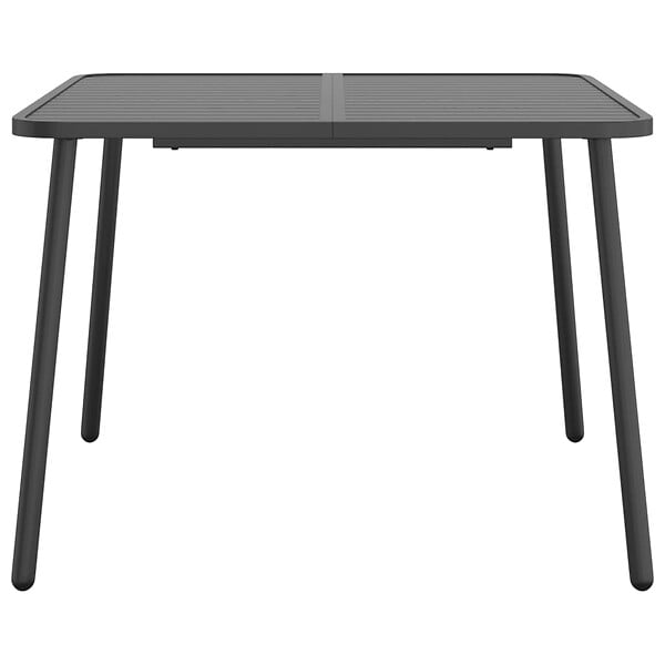 VIDAXL - vidaXL Table de jardin anthracite 100x100x71 cm acier - large