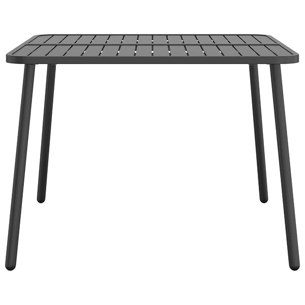 VIDAXL - vidaXL Table de jardin anthracite 100x100x71 cm acier - large