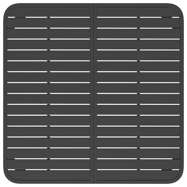 VIDAXL - vidaXL Table de jardin anthracite 100x100x71 cm acier - large