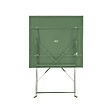 OVIALA - Table de jardin et 2 chaises acier 60 cm vert cactus - Rome - vignette