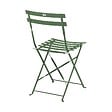 OVIALA - Table de jardin et 2 chaises acier 60 cm vert cactus - Rome - vignette