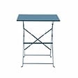 OVIALA - Table de jardin pliante bistrot en acier 60 cm bleu pacific  - Rome - vignette