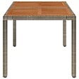 VIDAXL - vidaXL Table de jardin dessus en bois Gris 90x90x75 cm Résine tressée - vignette