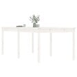 VIDAXL - vidaXL Table de jardin blanc 203,5x100x76 cm bois massif de pin - vignette