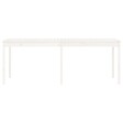 VIDAXL - vidaXL Table de jardin blanc 203,5x100x76 cm bois massif de pin - vignette