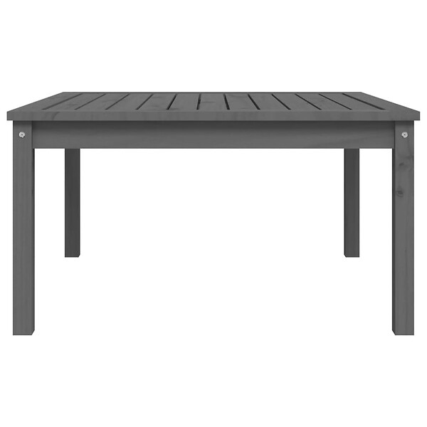 VIDAXL - vidaXL Table de jardin gris 82,5x82,5x45 cm bois massif de pin - large