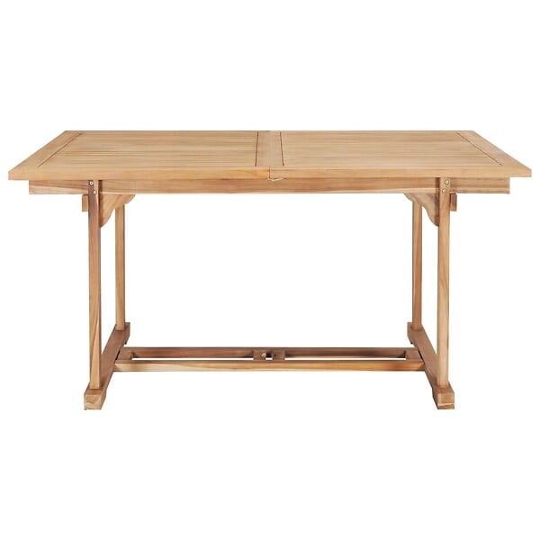 VIDAXL - vidaXL Table de jardin extensible 150-200x100x75 cm Teck solide - large