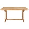 VIDAXL - vidaXL Table de jardin extensible 150-200x100x75 cm Teck solide - vignette