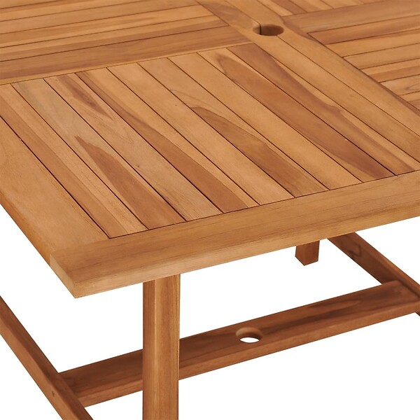 VIDAXL - vidaXL Table à dîner de jardin 110x110x75 cm Bois massif de teck - large