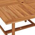 VIDAXL - vidaXL Table à dîner de jardin 110x110x75 cm Bois massif de teck - vignette
