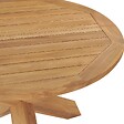 VIDAXL - vidaXL Table à dîner de jardin Ø110x75 cm Bois de teck massif - vignette