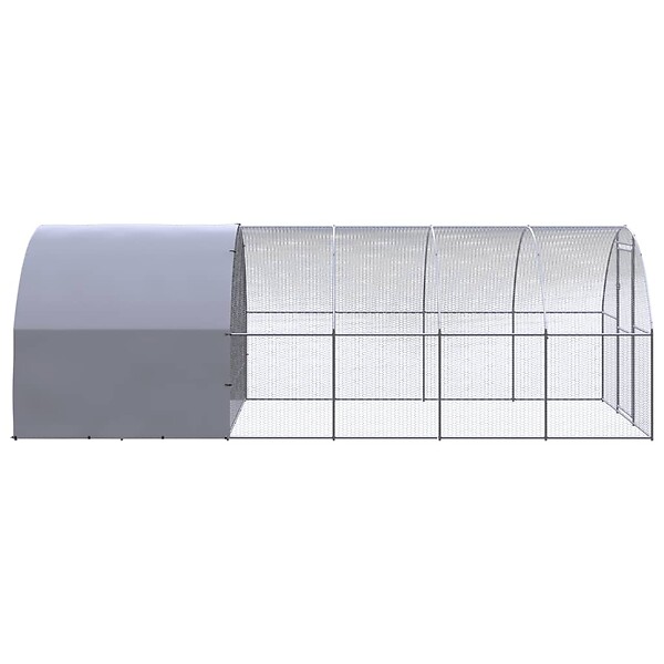 VIDAXL - vidaXL Poulailler d'extérieur 3x6x2 m Acier galvanisé - large