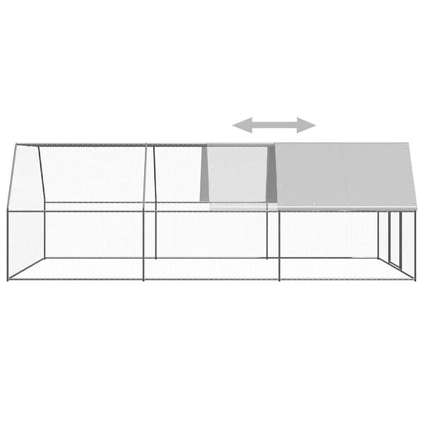 VIDAXL - vidaXL Poulailler d'extérieur 3x6x2 m Acier galvanisé - large