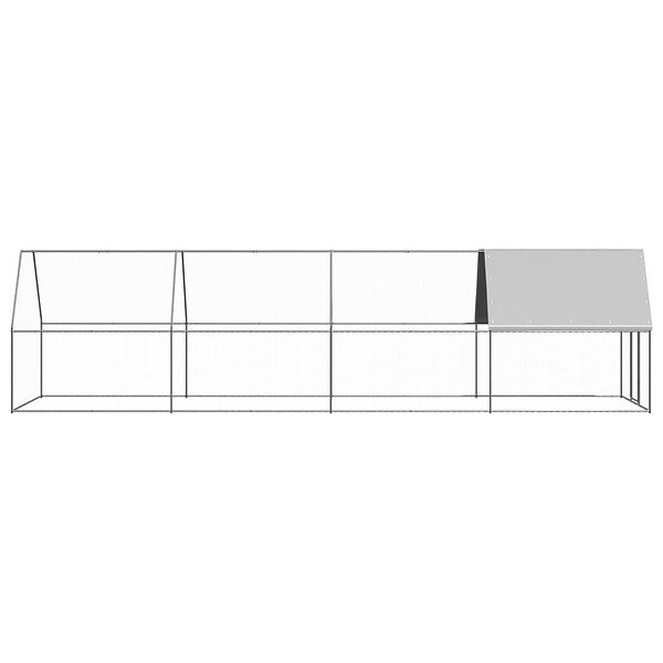 VIDAXL - vidaXL Poulailler d'extérieur 2x8x2 m Acier galvanisé - large