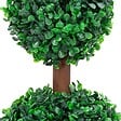 VIDAXL - vidaXL Plante de buis artificiel avec pot Forme de boule Vert 60 cm - vignette