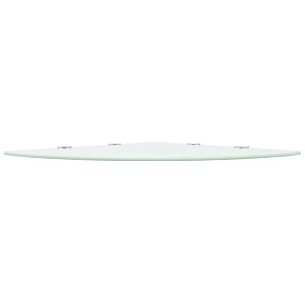 VIDAXL - vidaXL Étagère de coin avec supports chromés salle de bain Verre Blanc 45x45 cm - large