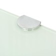 VIDAXL - vidaXL Étagère de coin avec supports chromés salle de bain Verre Blanc 45x45 cm - vignette