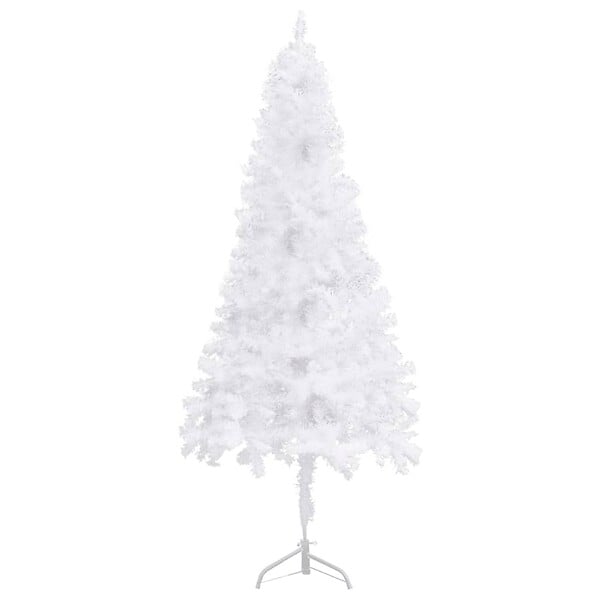 VIDAXL - vidaXL Sapin de Noël artificiel d'angle Blanc 240 cm PVC - large