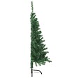 VIDAXL - vidaXL Sapin de Noël artificiel moitié avec support vert 150 cm PVC - vignette