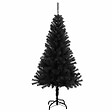 VIDAXL - vidaXL Sapin de Noël artificiel avec support noir 150 cm PVC - vignette