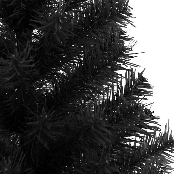 VIDAXL - vidaXL Sapin de Noël artificiel avec support noir 150 cm PVC - large