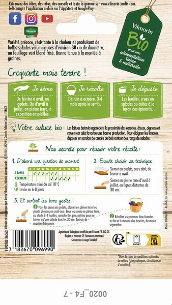 VILMORIN - Laitue Batavia de Pierre Bénite bio Vilmorin - large
