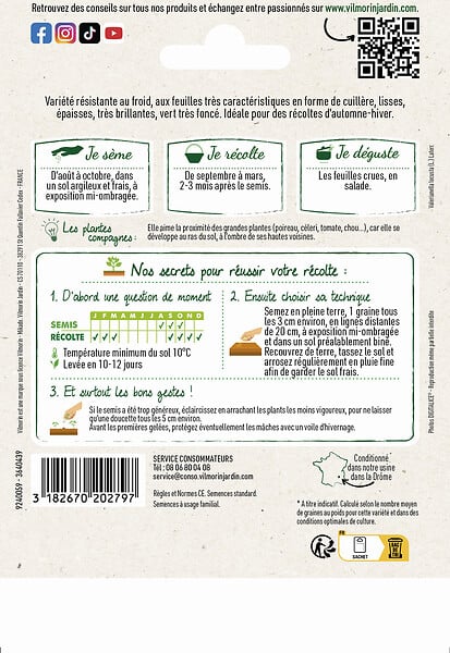 VILMORIN - Mâche coquille louviers eco - large