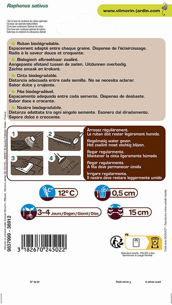 VILMORIN - Radis Tinto 5m - large