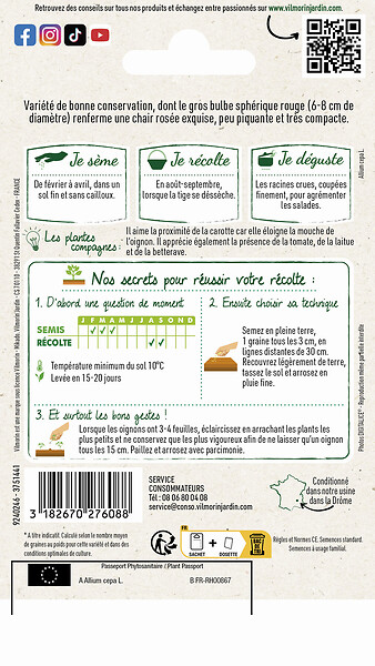 VILMORIN - Oignon rouge morada de amposta Vilmorin - large