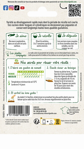 VILMORIN - Radis flamboyant 5 - large