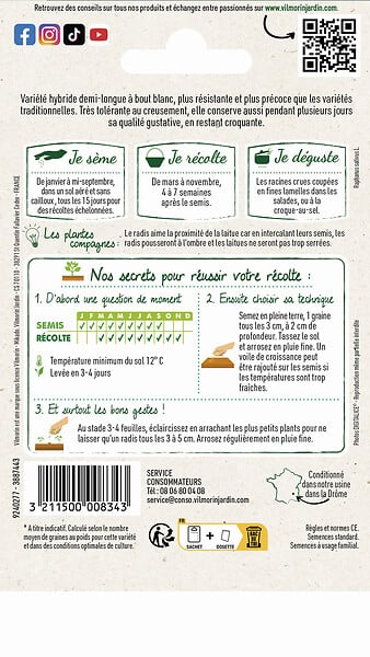 VILMORIN - Radis Fluo HF1 - large