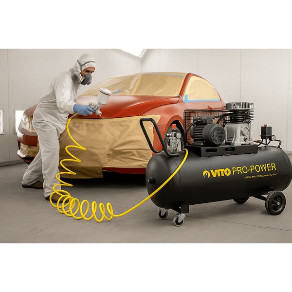 VITO - Compresseur d'air à Courroie 200 Litres 4CV 3KW Pression 10 Bar 230V VITO - large