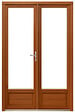 GD MENUISERIES - Porte Fenetre Bois 2 Vantaux H215 x L120 cm Côte Tableau - vignette