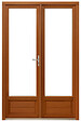 GD MENUISERIES - Porte Fenetre Bois 2 Vantaux H215 x L100 cm Côte Tableau - vignette