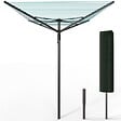 VOUNOT - Etendoir a Linge Exterieur Rotatif avec housse de protection et Surface etendage 45m Gris - vignette