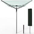 VOUNOT - Etendoir a Linge Exterieur Rotatif avec housse de protection et Surface etendage 45m Argent Vert - vignette