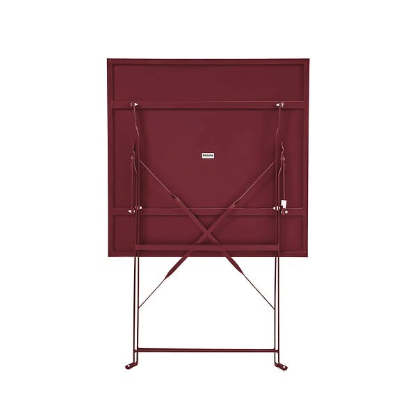 OVIALA - Table de jardin pliante bistrot en acier 60 cm pourpre - Rome - large