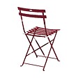 OVIALA - Lot de 2 chaises pliantes en acier pourpre - Rome - vignette