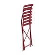 OVIALA - Lot de 2 chaises pliantes en acier pourpre - Rome - vignette