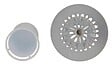 NICOLL - Ensemble siphon à grille pour vidage de receveur de douche - Grille siphon ( grille inox + panier plastique) - vignette