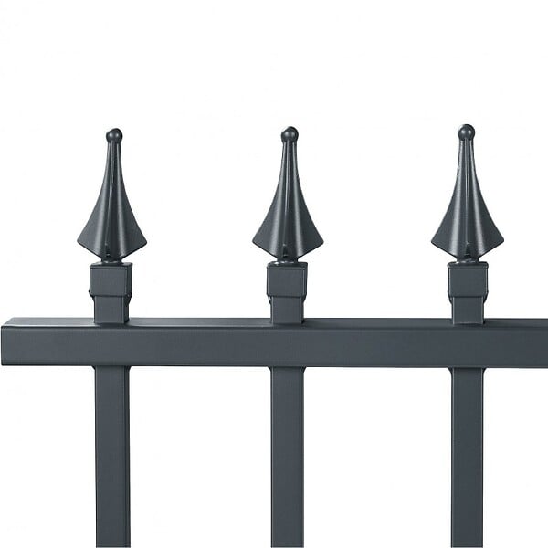EASY CLOTURE - Clôture aluminium tradition travée style ferronnerie 2 m x H 76.5 cm Gris - large