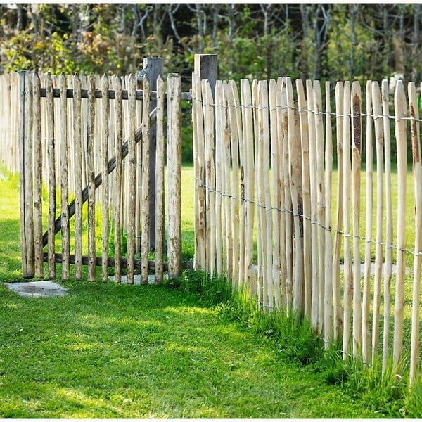 EASY CLOTURE - Ganivelle clôture en bois L 5m x H 1m00 - Espacement des piquets 3 à 5 cm - large